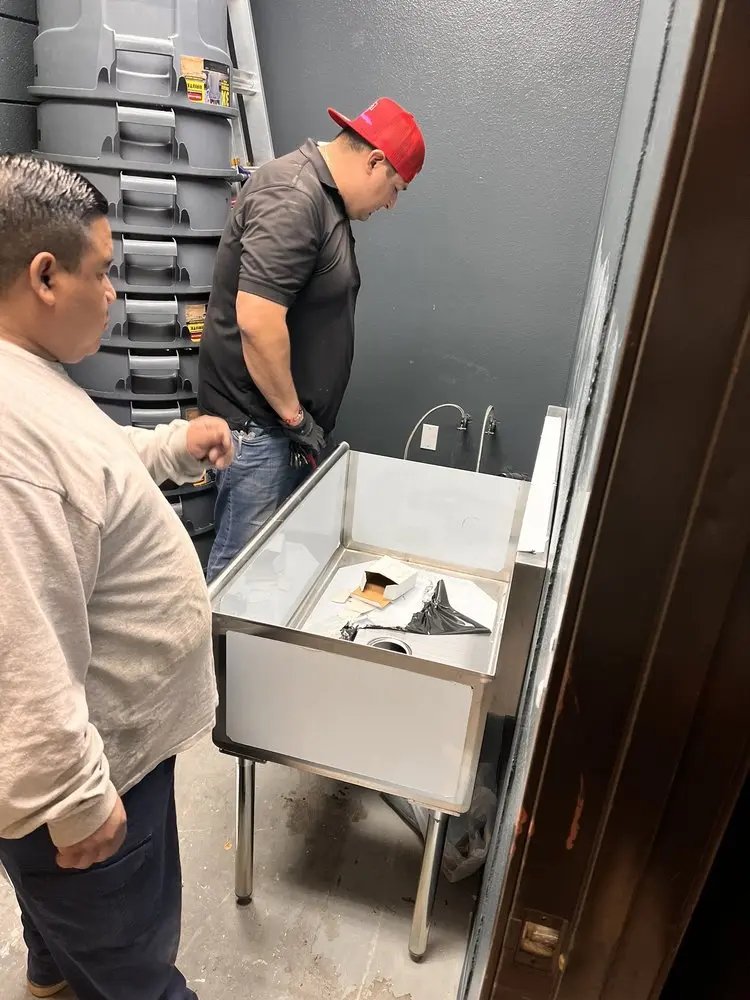 Commercial plumbing and sink installation in West Miami